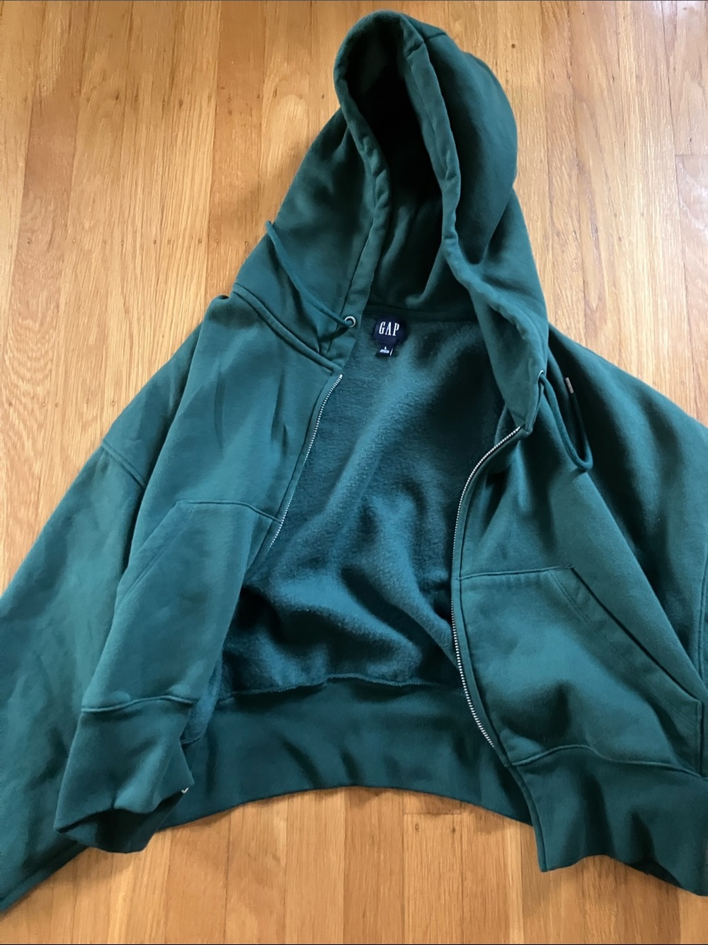 GAP Dark Green Full-Zip Hooded Sweatshirt